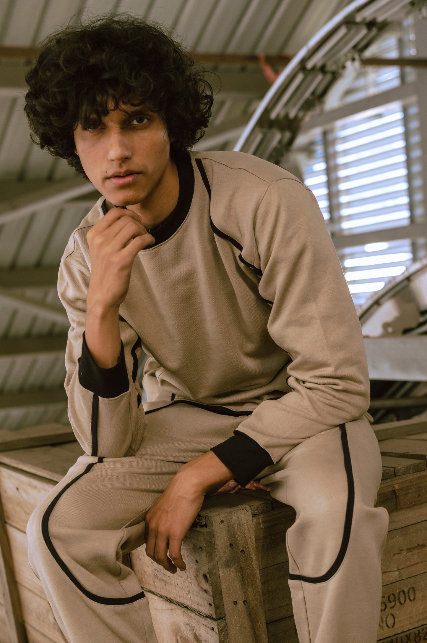 SINEWAVE SWEASHIRT BEIGE