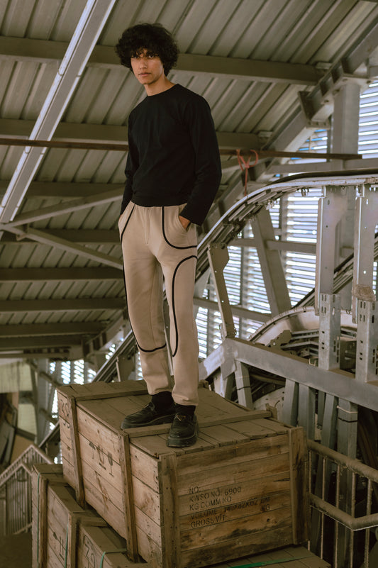 SINEWAVE SWEATPANTS BEIGE
